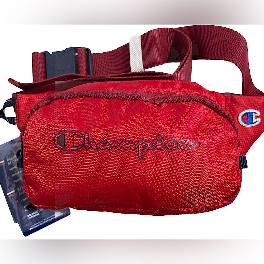 Champion NWT Lightweight Double Compartment Adjustable Waist Belt Bag Pack Sling